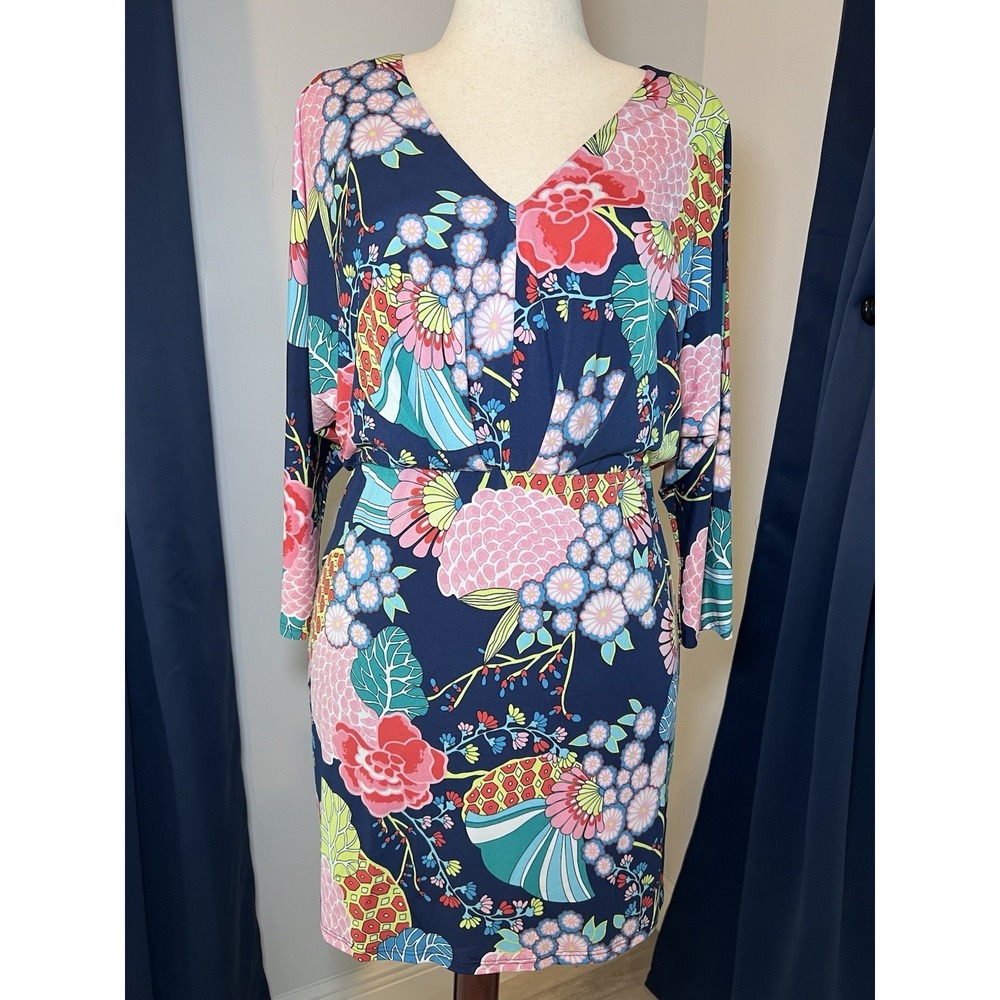 TRINA‎ TURK (6)Tokyo Bay Tunic Dress-Swim Cover up-Floral-Boho-Resortwear-CRUISE